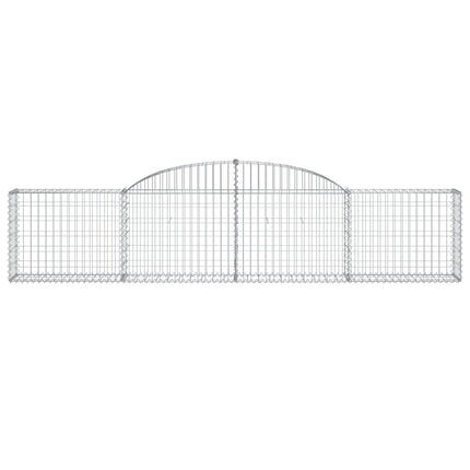 Gabioner bågformade 6 st 300x30x60/80 cm galvaniserat järn