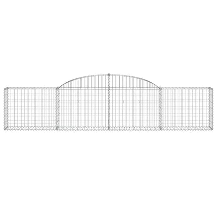 Gabioner bågformade 9 st 300x30x60/80 cm galvaniserat järn