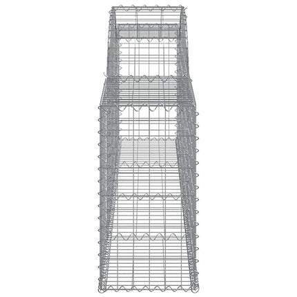 Gabioner bågformade 9 st 300x30x60/80 cm galvaniserat järn