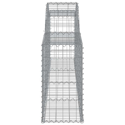 Gabioner bågformade 13 st 300x30x60/80 cm galvaniserat järn