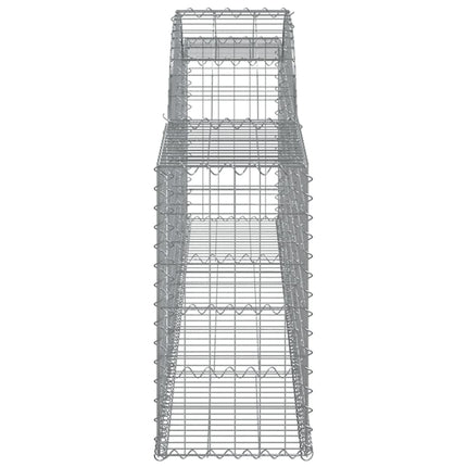 Gabioner bågformade 25 st 300x30x60/80 cm galvaniserat järn
