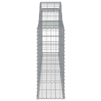 Gabioner bågformade 5 st 300x30x80/100 cm galvaniserat järn