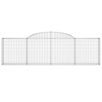 Gabioner bågformade 12 st 300x30x80/100 cm galvaniserat järn