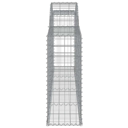 Gabioner bågformade 12 st 300x30x80/100 cm galvaniserat järn