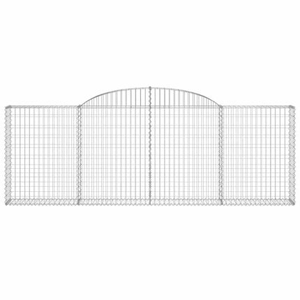 Gabioner bågformade 5 st 300x30x100/120 cm galvaniserat järn