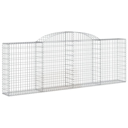 Gabioner bågformade 10 st 300x30x100/120 cm galvaniserat järn