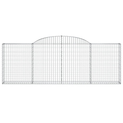 Gabioner bågformade 30 st 300x30x100/120 cm galvaniserat järn