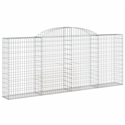 Gabioner bågformade 7 st 300x30x120/140 cm galvaniserat järn