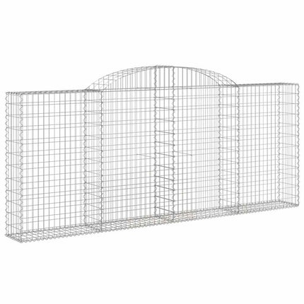 Gabioner bågformade 20 st 300x30x120/140 cm galvaniserat järn