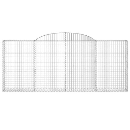 Gabioner bågformade 20 st 300x30x120/140 cm galvaniserat järn