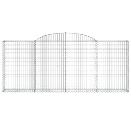 Gabioner bågformade 30 st 300x30x120/140 cm galvaniserat järn