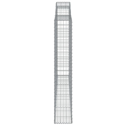 Gabioner bågformade 2 st 300x30x180/200 cm galvaniserat järn