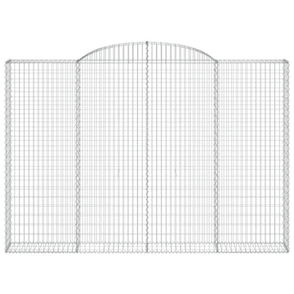 Gabioner bågformade 3 st 300x30x200/220 cm galvaniserat järn