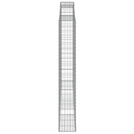 Gabioner bågformade 3 st 300x30x200/220 cm galvaniserat järn