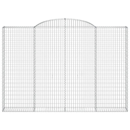 Gabioner bågformade 4 st 300x30x200/220 cm galvaniserat järn