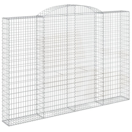 Gabioner bågformade 5 st 300x30x200/220 cm galvaniserat järn