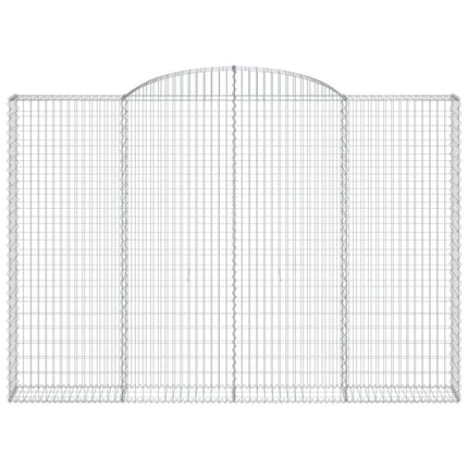 Gabioner bågformade 5 st 300x30x200/220 cm galvaniserat järn