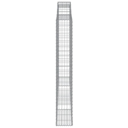 Gabioner bågformade 5 st 300x30x200/220 cm galvaniserat järn