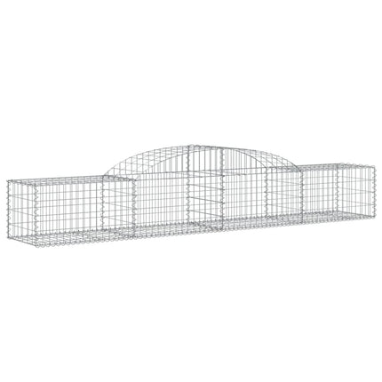 Gabioner bågformade 9 st 300x50x40/60 cm galvaniserat järn