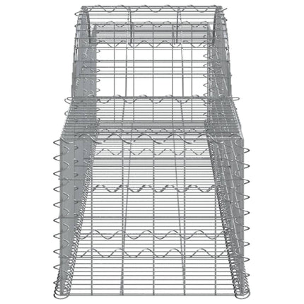 Gabion bågformad 11 st 300x50x40/60 cm galvaniserat järn