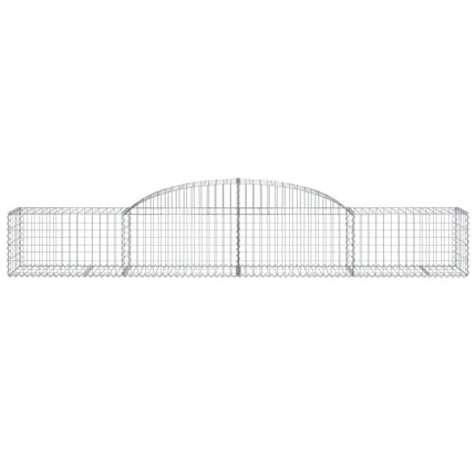 Gabion bågformad 13 st 300x50x40/60 cm galvaniserat järn