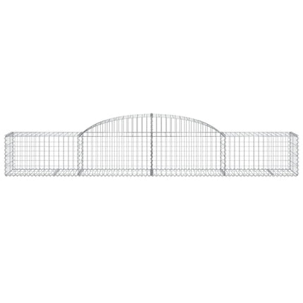 Gabioner bågformade 17 st 300x50x40/60 cm galvaniserat järn