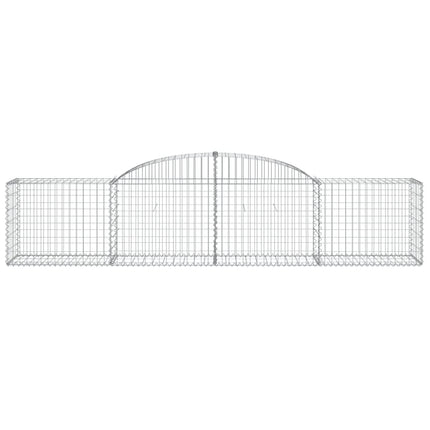 Gabioner bågformade 6 st 300x50x60/80 cm galvaniserat järn