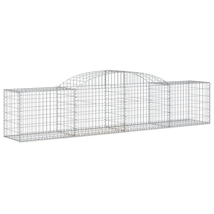 Gabioner bågformade 15 st 300x50x60/80 cm galvaniserat järn