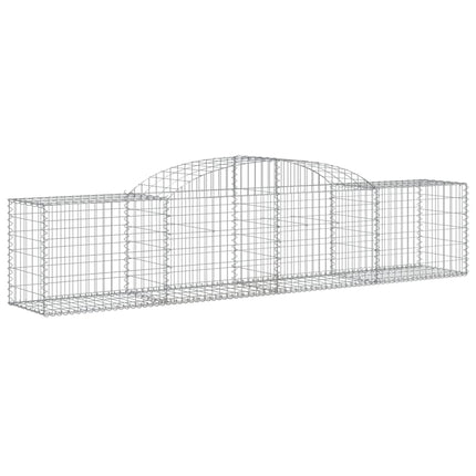 Gabioner bågformade 17 st 300x50x60/80 cm galvaniserat järn