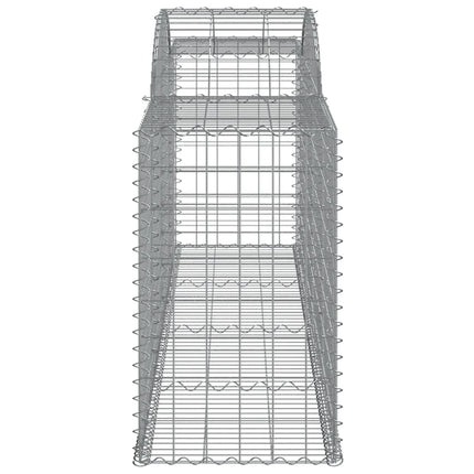 Gabioner bågformade 2 st 300x50x80/100 cm galvaniserat järn