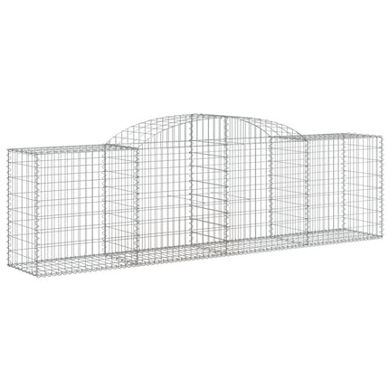 Gabioner bågformade 17 st 300x50x80/100 cm galvaniserat järn