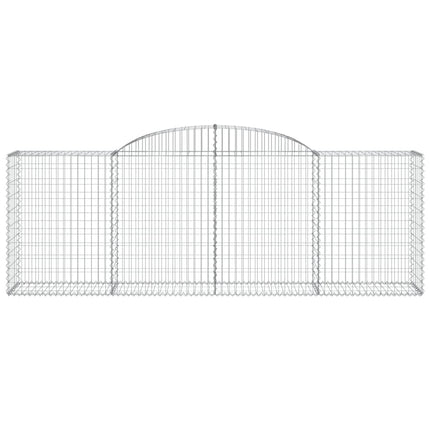 Gabioner bågformade 3 st 300x50x100/120 cm galvaniserat järn