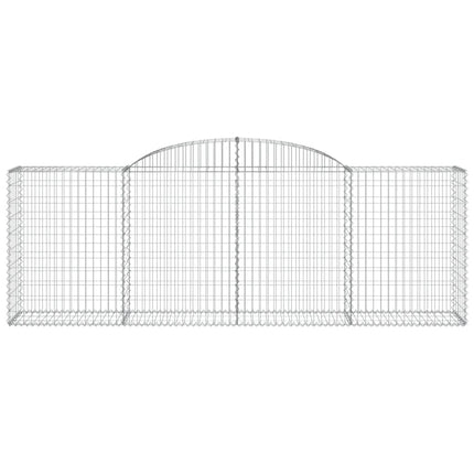Gabioner bågformade 4 st 300x50x100/120 cm galvaniserat järn