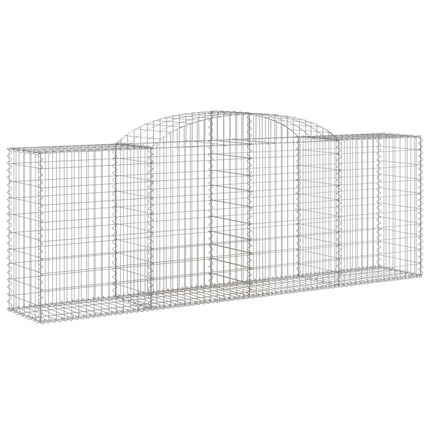 Gabioner bågformade 7 st 300x50x100/120 cm galvaniserat järn