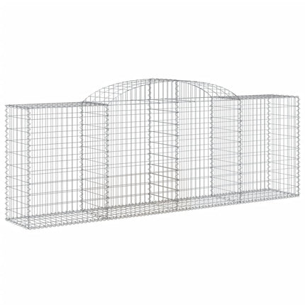 Gabioner bågformade 11 st 300x50x100/120 cm galvaniserat järn