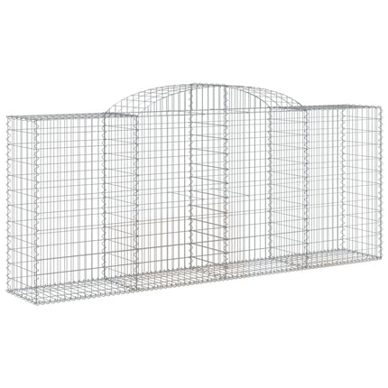 Gabioner bågformade 10 st 300x50x120/140 cm galvaniserat järn