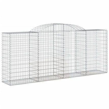 Gabioner bågformade 12 st 300x50x120/140 cm galvaniserat järn