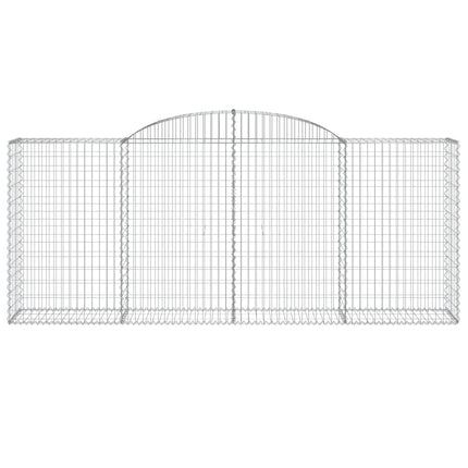 Gabioner bågformade 15 st 300x50x120/140 cm galvaniserat järn