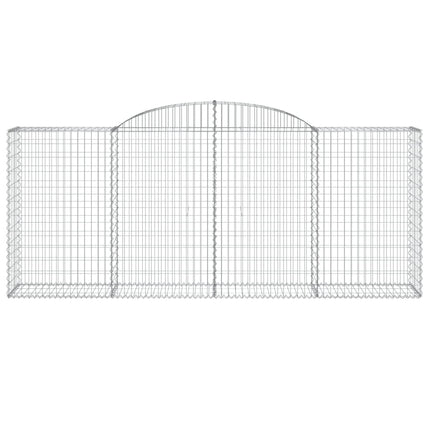 Gabioner bågformade 30 st 300x50x120/140 cm galvaniserat järn