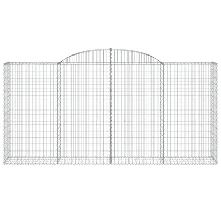 Gabioner bågformade 25 st 300x50x140/160 cm galvaniserat järn
