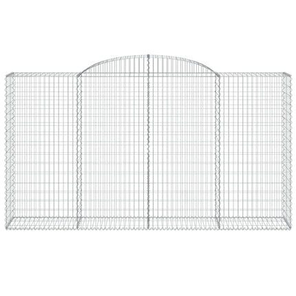 Gabioner bågformade 7 st 300x50x160/180 cm galvaniserat järn