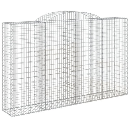 Gabioner bågformade 4 st 300x50x180/200 cm galvaniserat järn