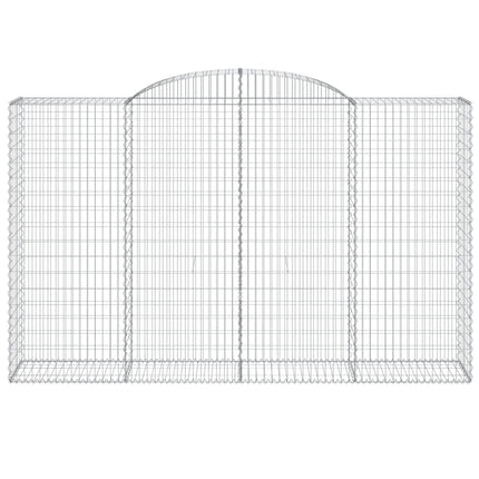 Gabioner bågformade 4 st 300x50x180/200 cm galvaniserat järn