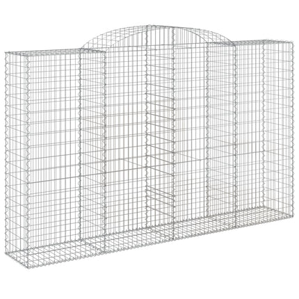 Gabioner bågformade 8 st 300x50x180/200 cm galvaniserat järn