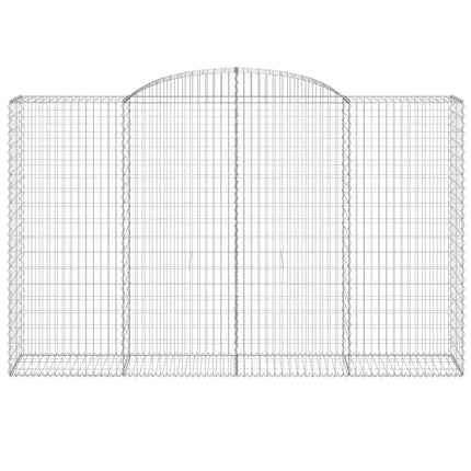 Gabioner bågformade 8 st 300x50x180/200 cm galvaniserat järn