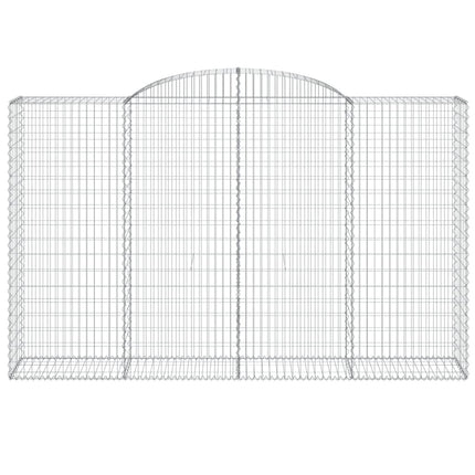 Gabioner bågformade 9 st 300x50x180/200 cm galvaniserat järn