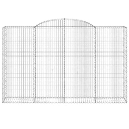 Gabioner bågformade 15 st 300x50x180/200 cm galvaniserat järn