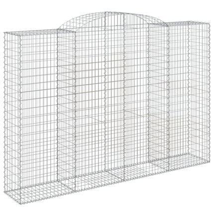 Gabioner bågformade 4 st 300x50x200/220 cm galvaniserat järn