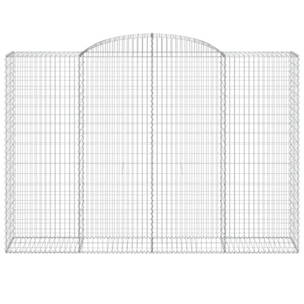 Gabioner bågformade 5 st 300x50x200/220 cm galvaniserat järn