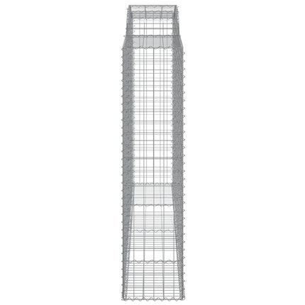 Gabioner bågformade 5 st 300x50x200/220 cm galvaniserat järn